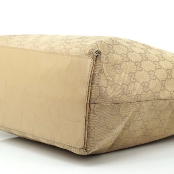 Auth Gucci Tote Bag Beige Canvas #5942G68 - Picture 6 of 9